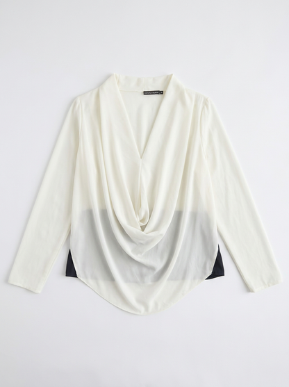 Chemisier Blanc et noir taille 38 Donna Dura Seconde main CoClo Femmes