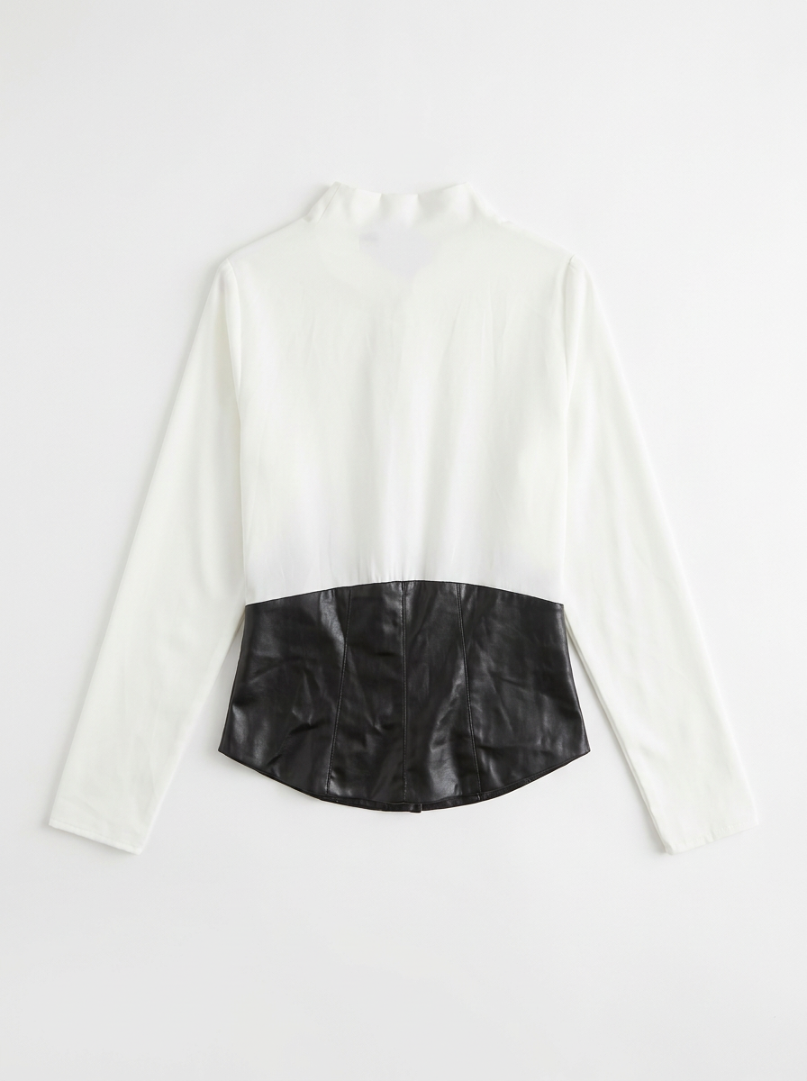 Chemisier Blanc et noir taille 38 Donna Dura Seconde main CoClo Femmes