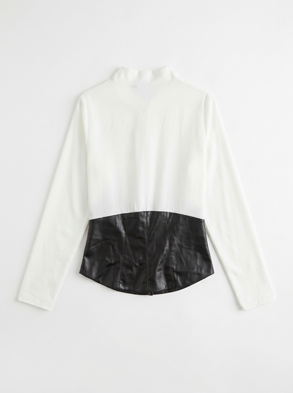 Chemisier Blanc et noir taille 38 Donna Dura Seconde main CoClo Femmes