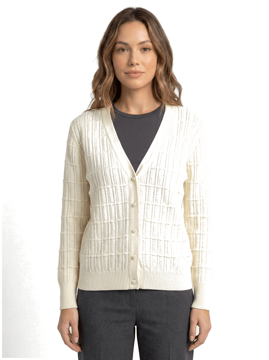 Gilet ecru taille 36 Donna Dura Seconde main CoClo Femmes