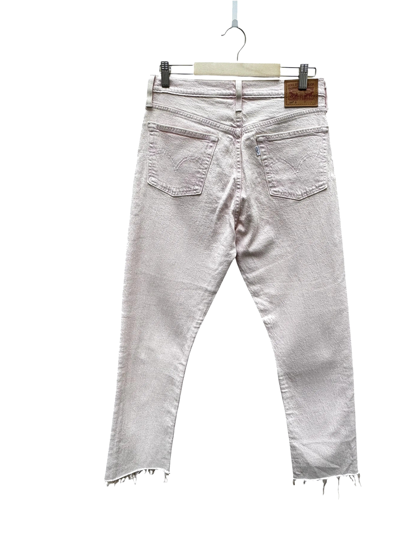 Jean_Droit_Rose_Taille_W28_L32_-_levis_Seconde_main_CoClo_Femmes