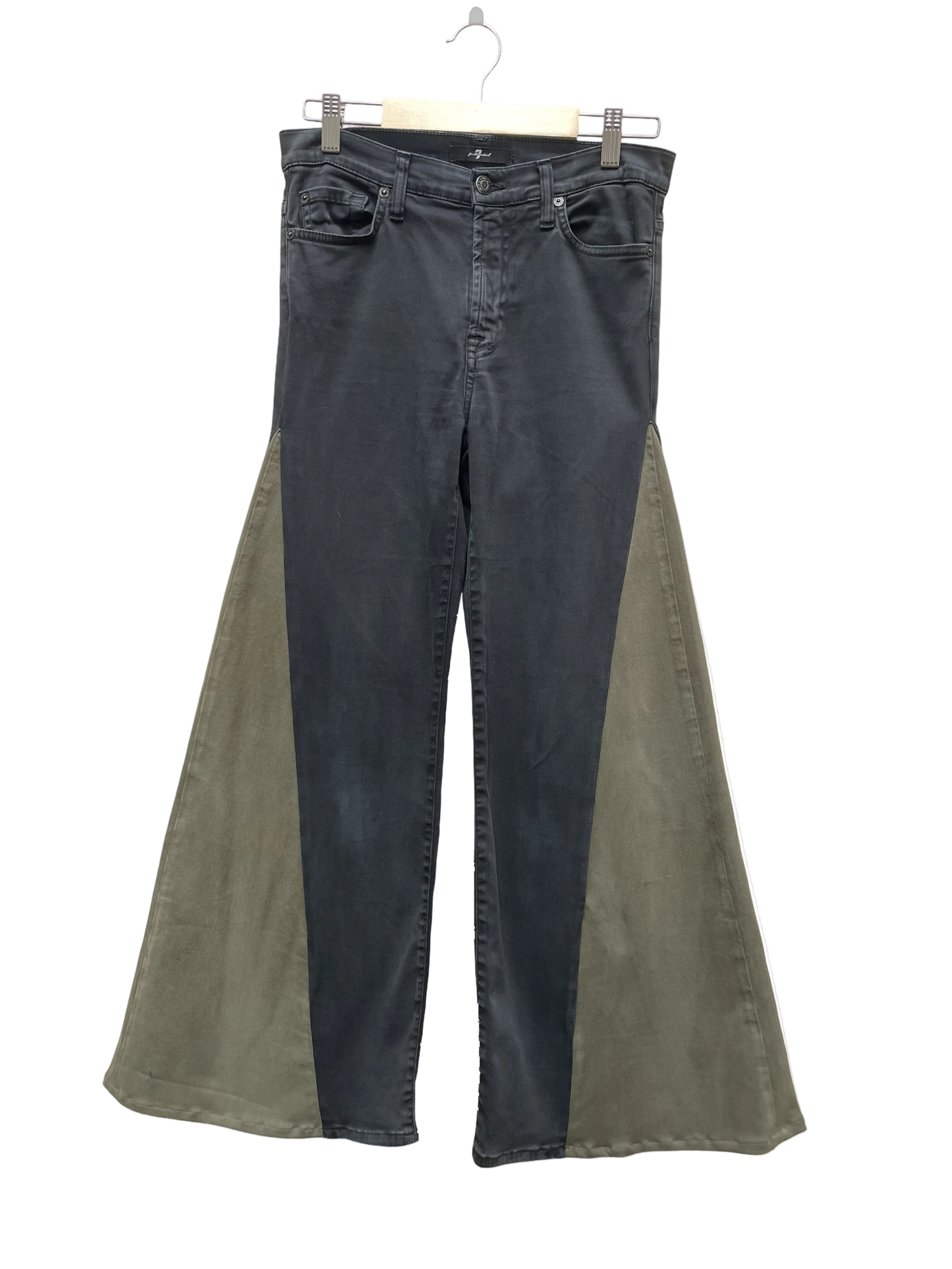 Jean_Noir_Kaki_-_Taille_28_CoClo_Custom_Seconde_main_femmes