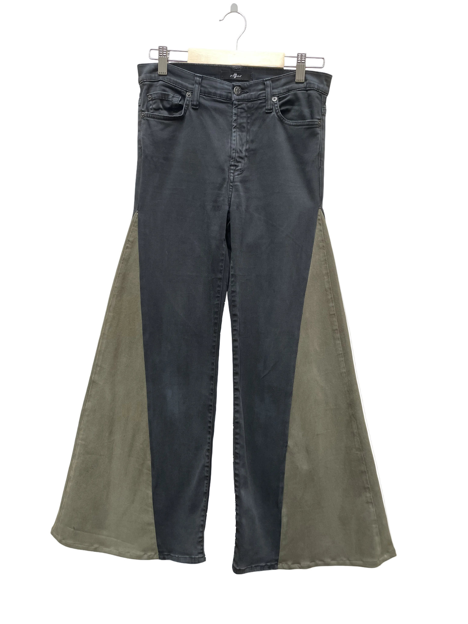 Jean_Noir_Kaki_-_Taille_28_CoClo_Custom_Seconde_main_femmes