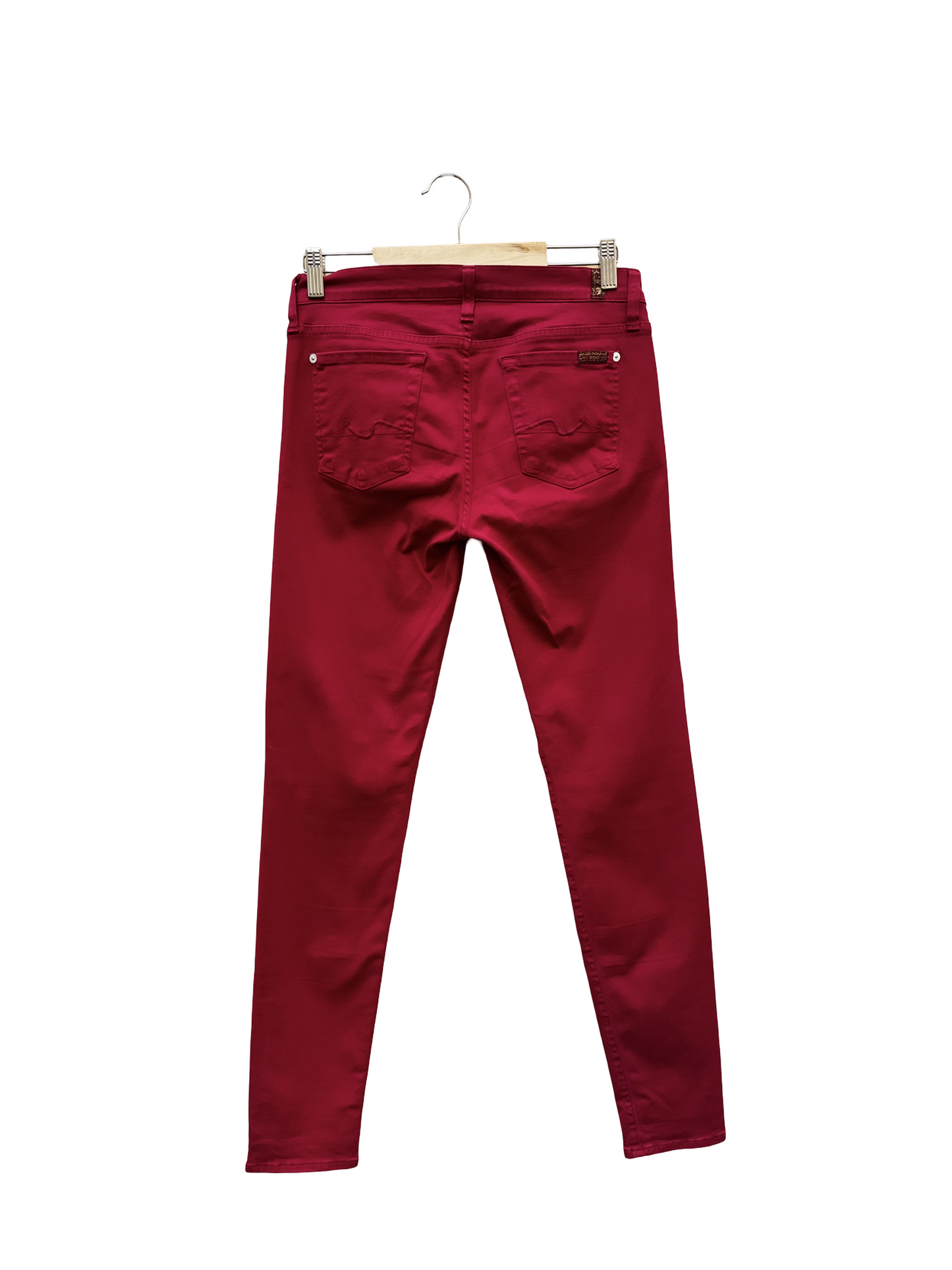 Jean Slim Rouge Taille 27 seconde main verso