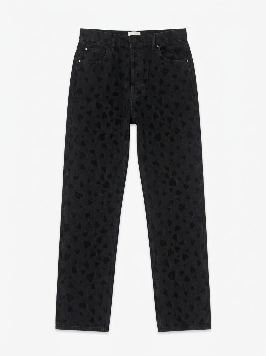 Jean noir taille 40 imprime Claudie Pierlot Seconde main CoClo femmes