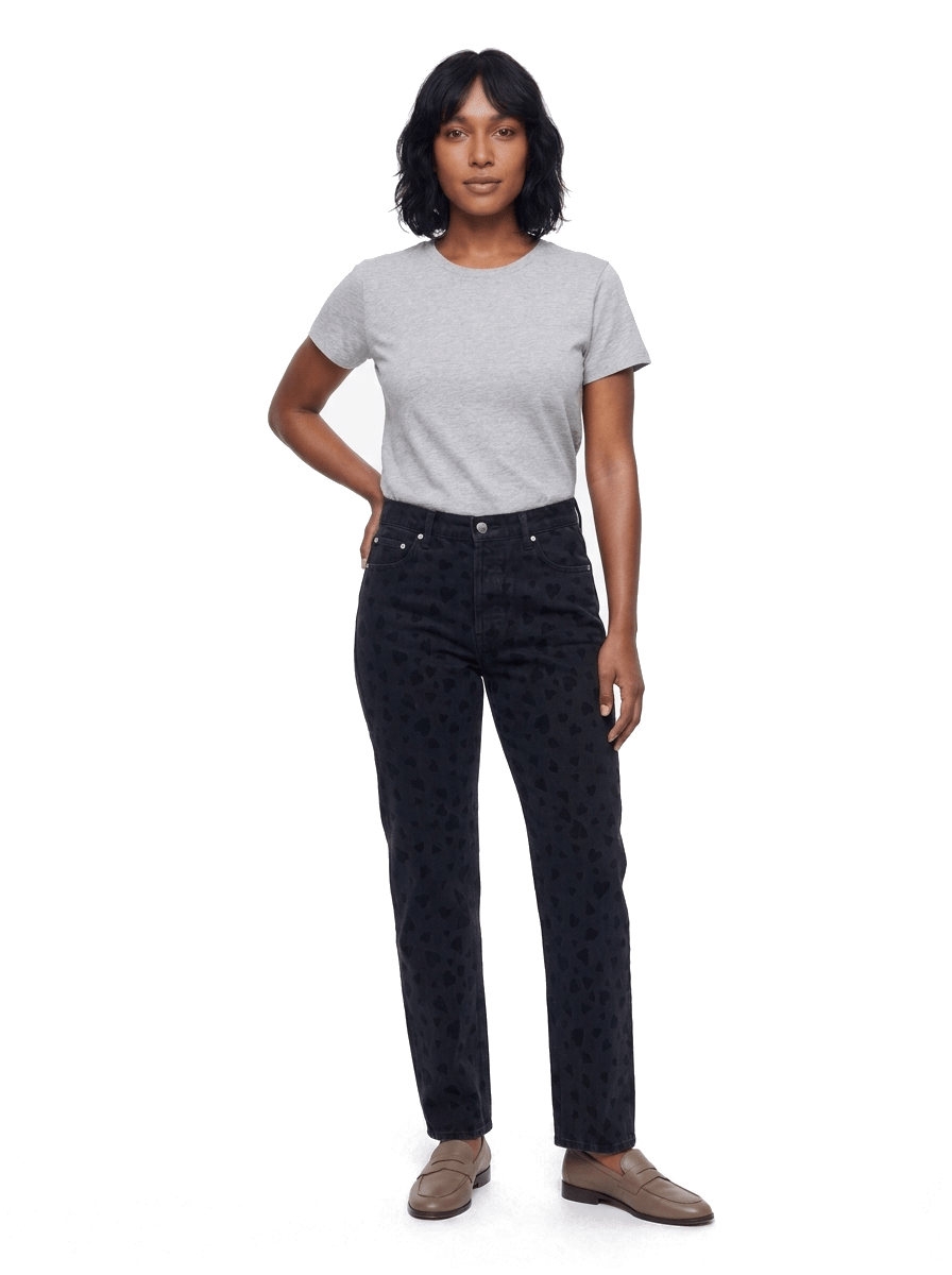 Jean noir taille 40 imprime Claudie Pierlot Seconde main CoClo femmes