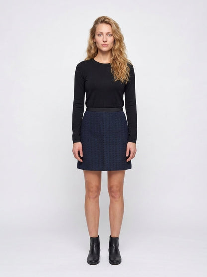 Jupe_Bleu_nuit_Caroll_taille_36_seconde_main_CoClo_Femmes