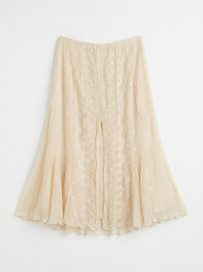 Jupe Caroline Bliss dentelles beige Taille 44 Seconde main CoClo Femmes