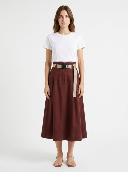 Jupe Esme Studios Chocolat taille L Seconde main CoClo Femmes