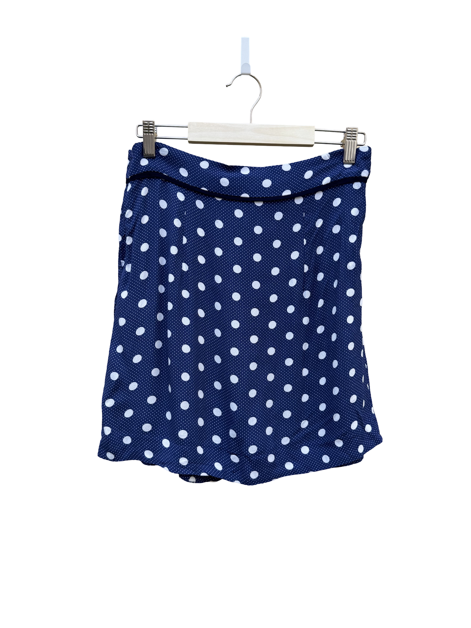 Jupe bleu marine à pois Taille 1/S seconde main femme