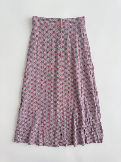 Jupe longue taille 34 imprime rouge River Wood Seconde main CoClo Femmes
