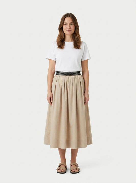 Jupe midi beige esme studios Seconde main CoClo Femmes