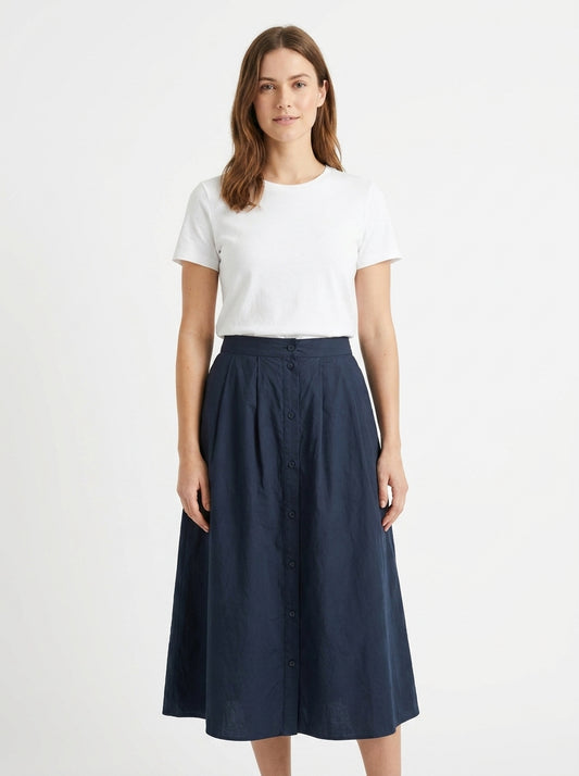 Jupe midi bleu nuit Esme Studios Taille S/M/L Seconde main CoClo femmes