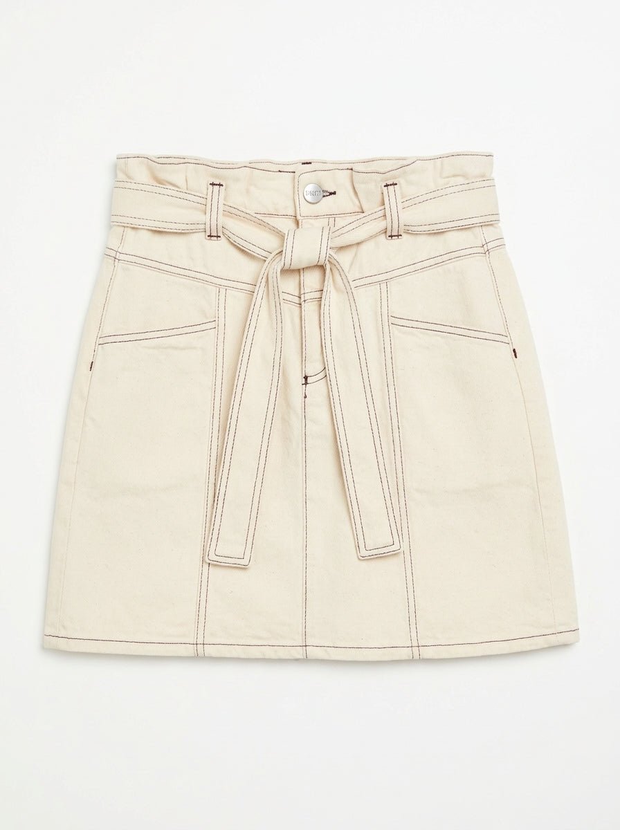 Jupe taille 40 jean blanc Claudie Pierlot Seconde main CoClo femmes