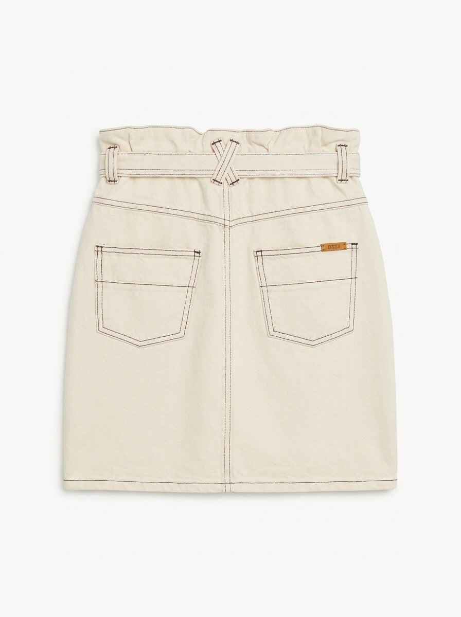 Jupe taille 40 jean blanc Claudie Pierlot Seconde main CoClo femmes