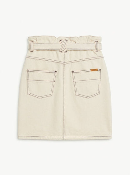 Jupe taille 40 jean blanc Claudie Pierlot Seconde main CoClo femmes