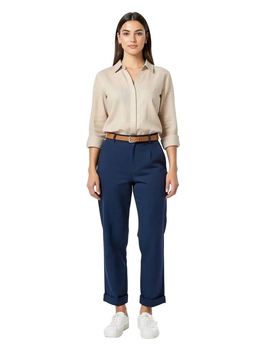 Pantalon Bleu Marine Taille 2/M Bellerose Seconde main CoClo Femmes