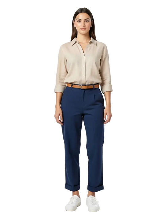 Pantalon Bleu Marine Taille 2/M Bellerose Seconde main CoClo Femmes