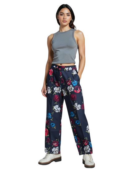 Pantalon Cigarette à fleurs - Taille 4/XL