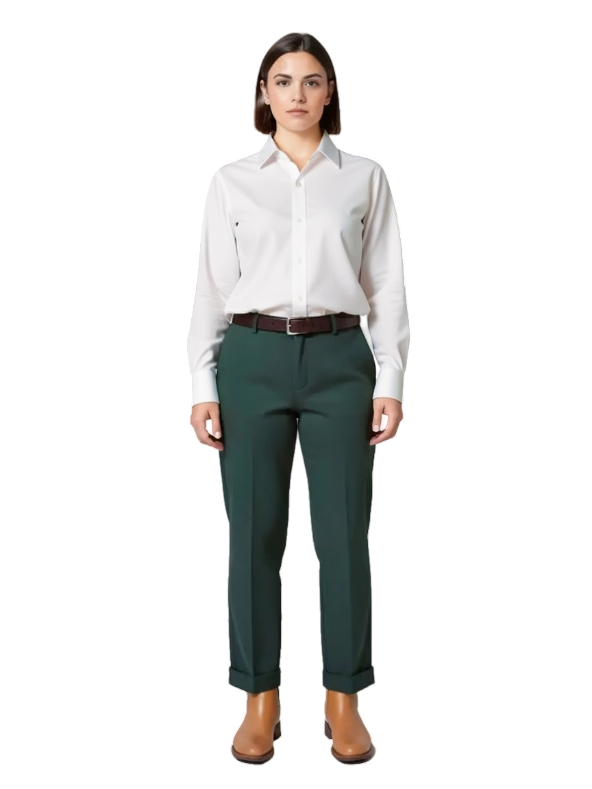 Pantalon Vert Bouteille Taille 3/L Bellerose Seconde main CoClo Femmes