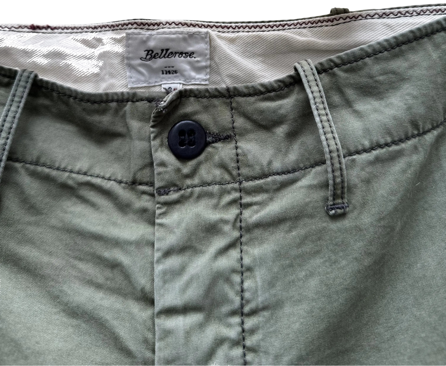 Pantalon Vert Kaki Taille 3/L Bellerose Seconde main CoClo Femmes