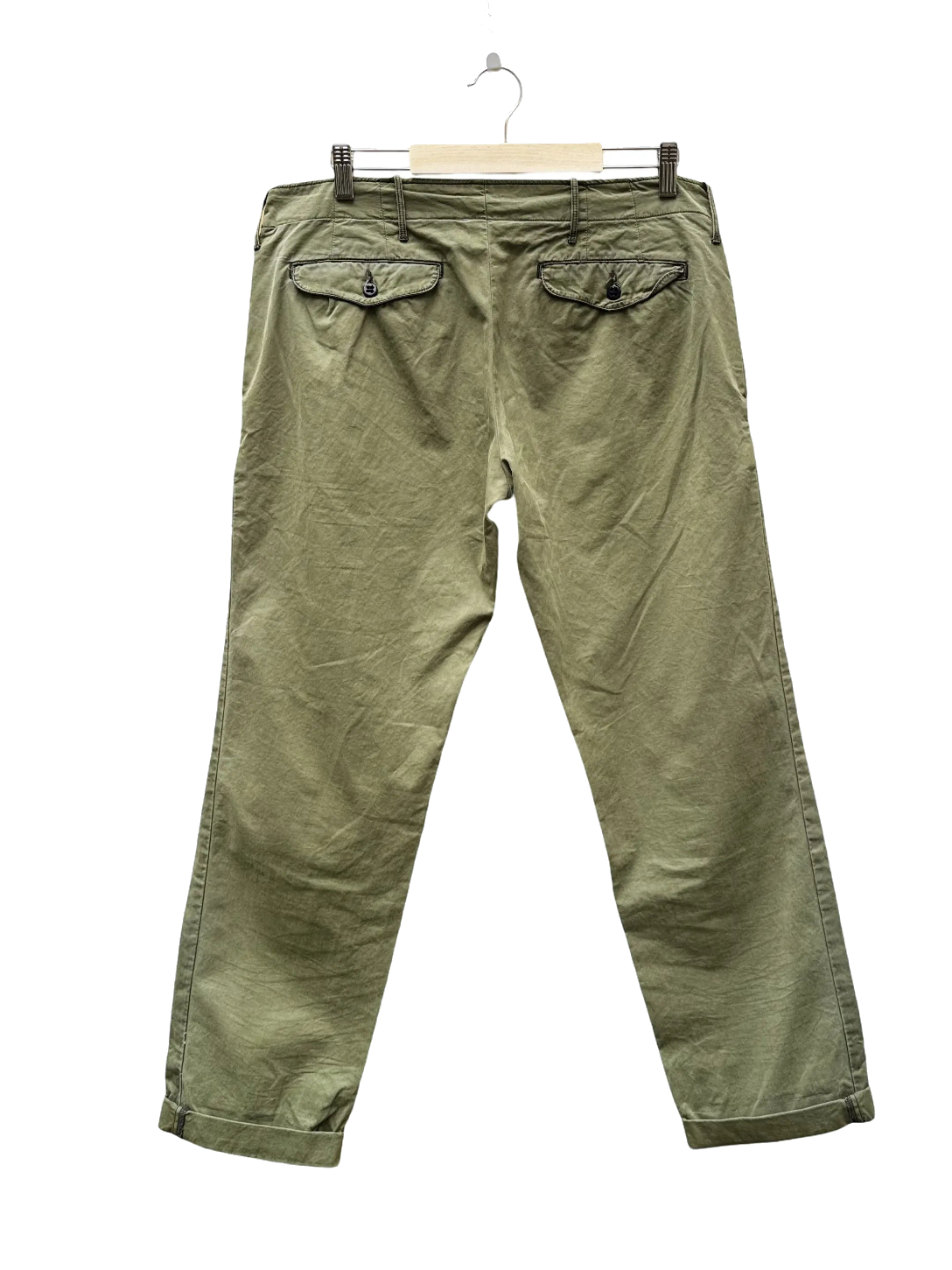 Pantalon Vert Kaki Taille 3/L Bellerose Seconde main CoClo Femmes