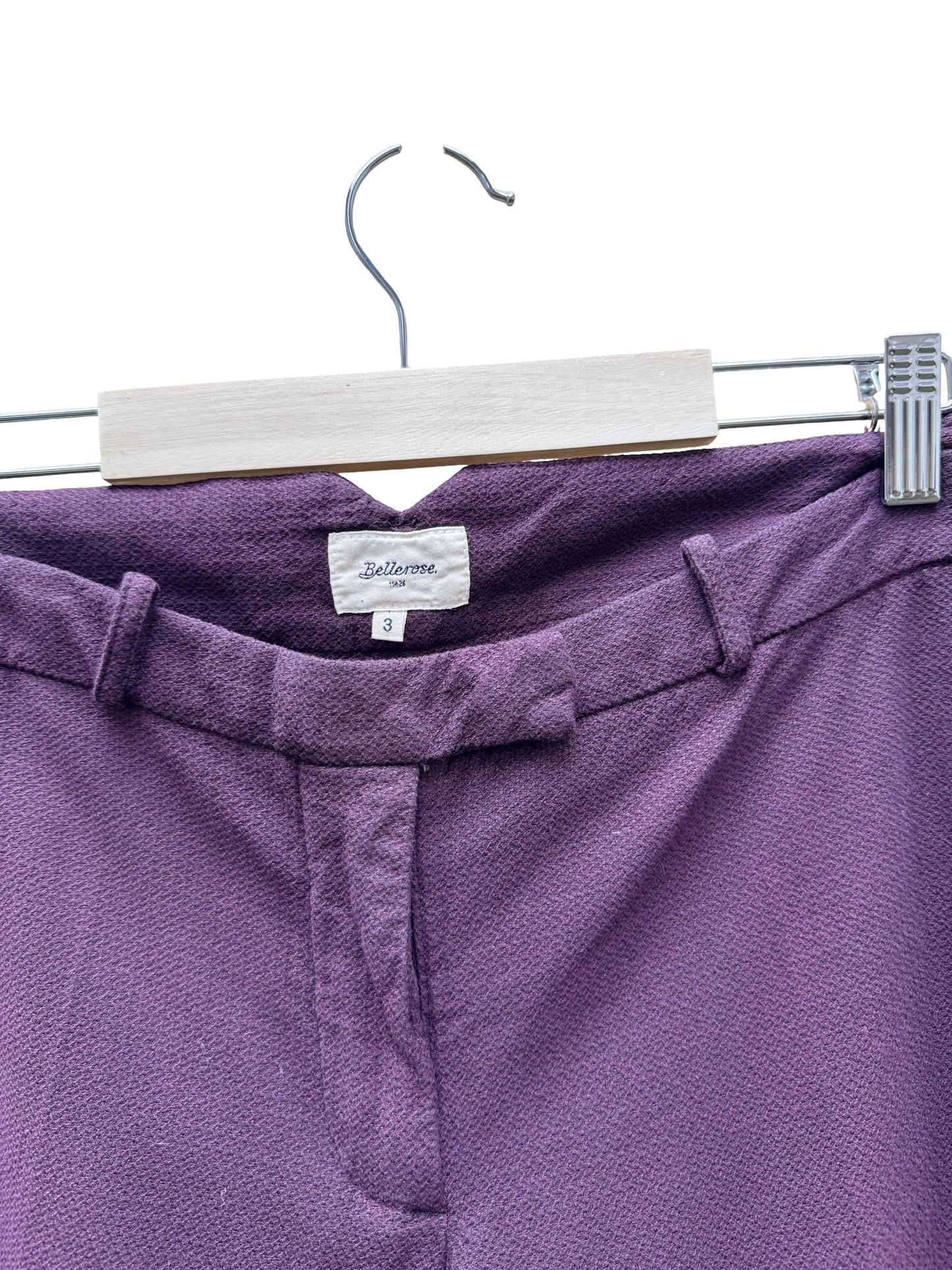 Pantalon aubergine Taille 3/L seconde main femme