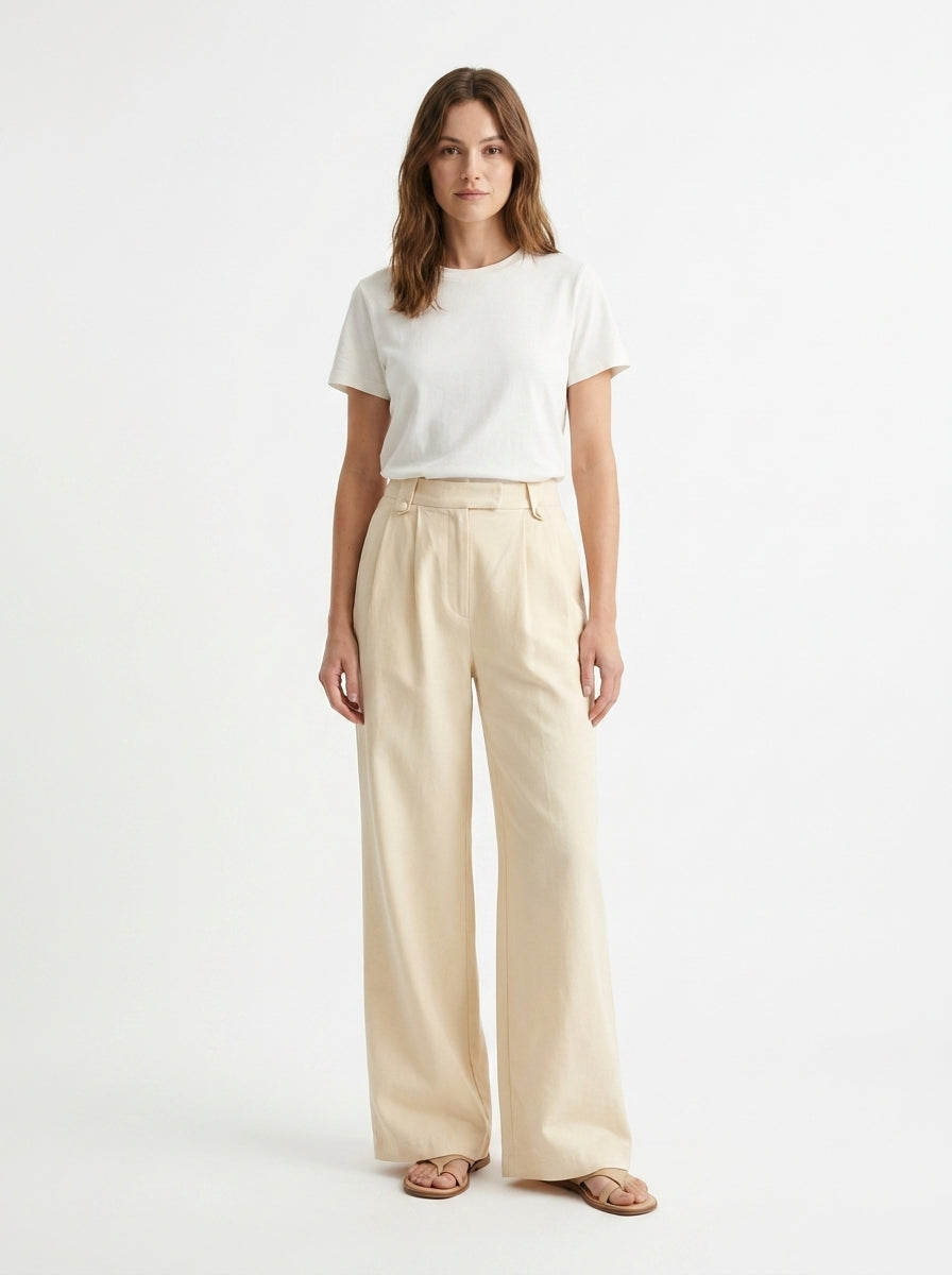 Pantalon ecru Sezane taille 40 Seconde main CoClo femmes