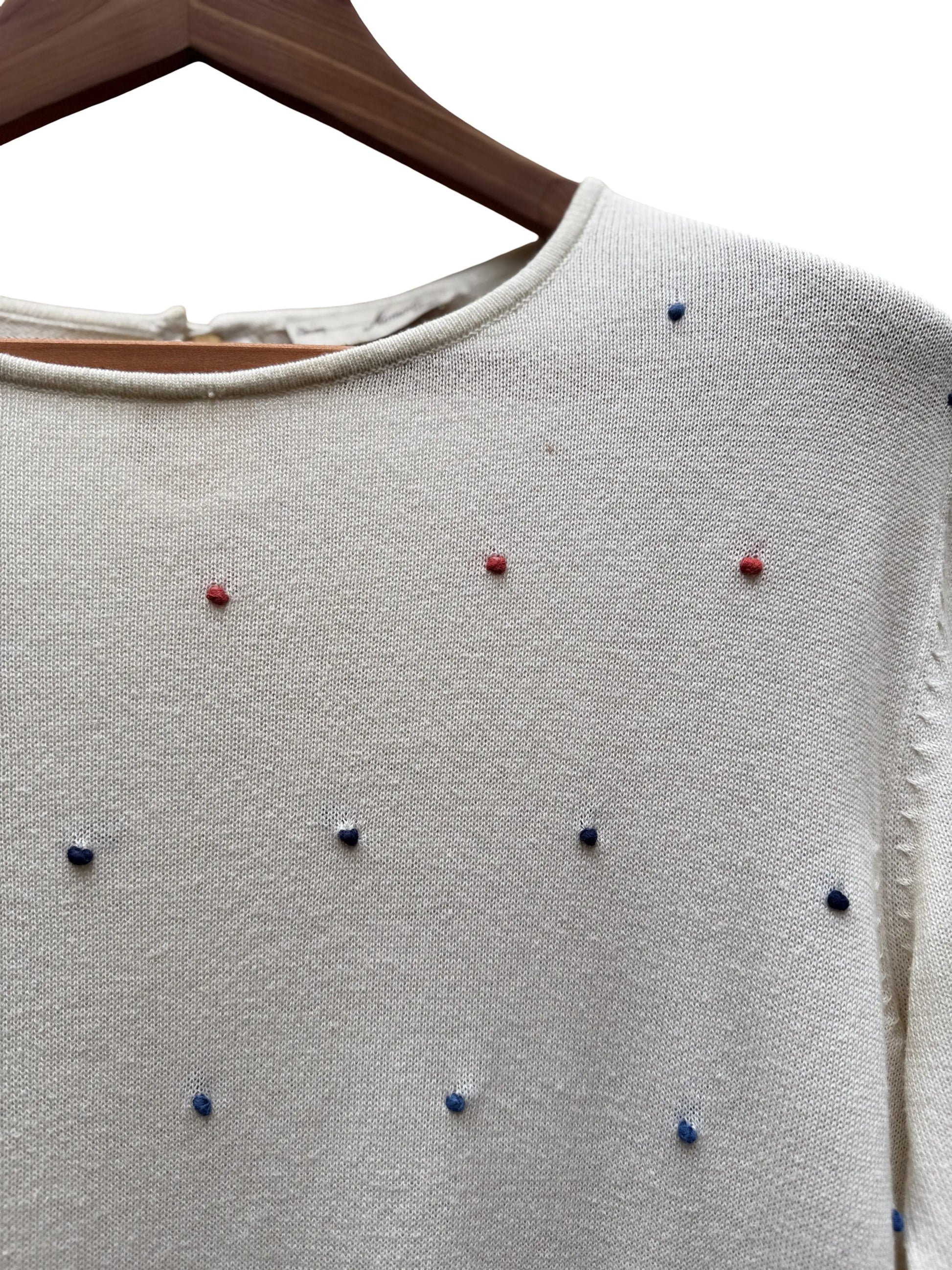 pull blanc taille S seconde main femme 