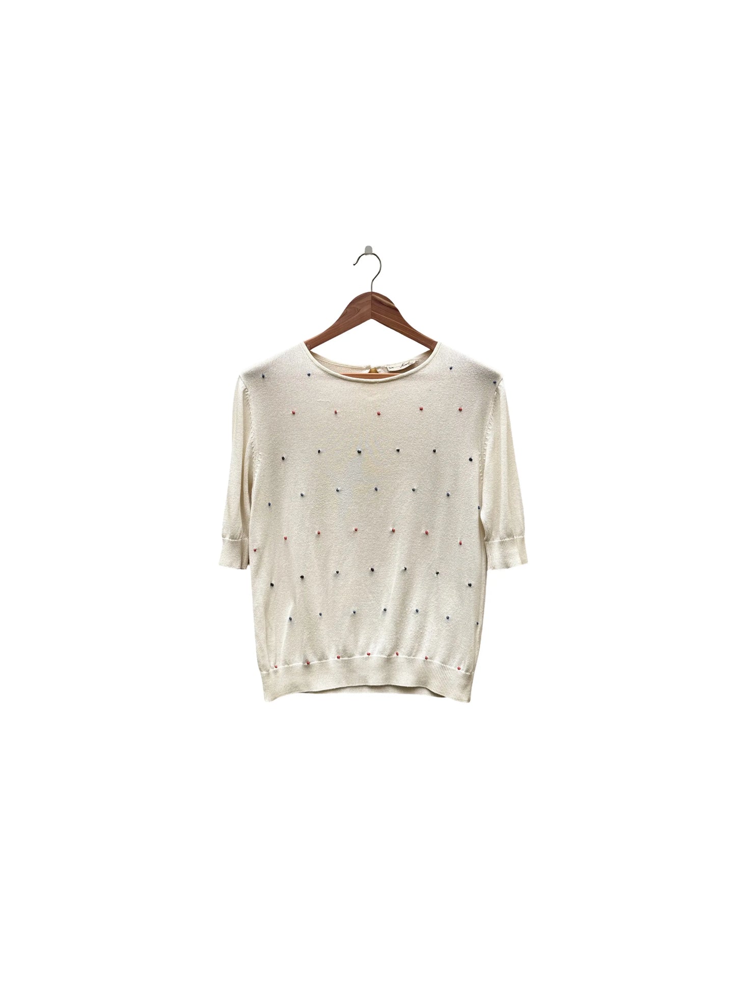 pull blanc taille S seconde main femme 