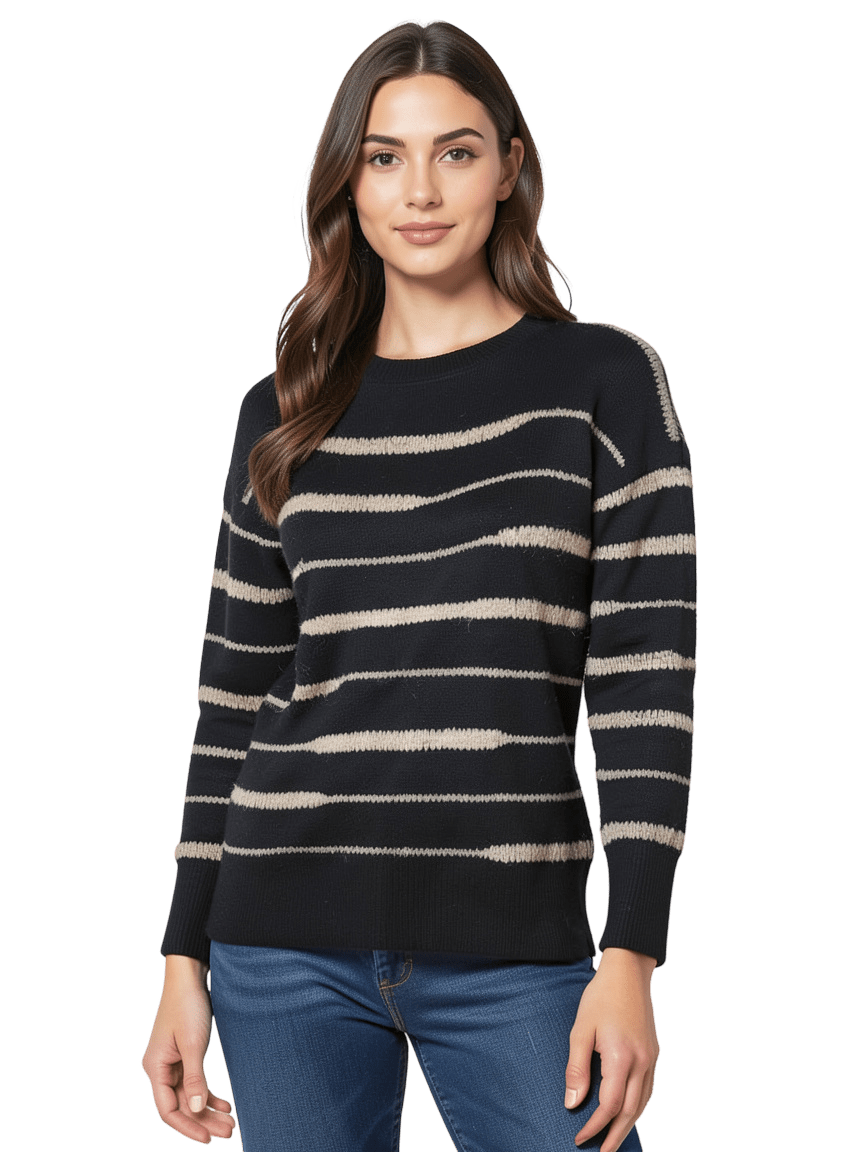 Pull Noir & Blanc  Taille M IKKS CoClo Seconde main Femmes
