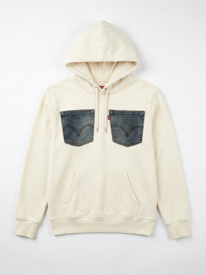 Pull blanc upcycling CoClo Taille S Secode main femmes
