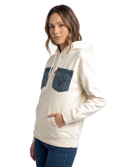 Pull blanc upcycling CoClo Taille S Secode main femmes