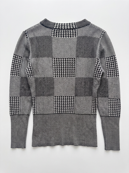 Pull noir et blanc taille 36 Donna Dura Seconde main Femmes