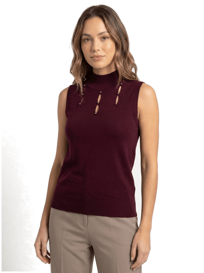 Pull sans manche Bordeaux Taille 36 Dona Dura Seconde main CoClo Femmes