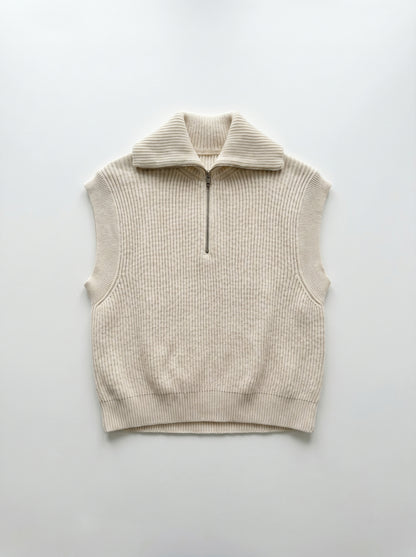 Pull_sans_manche_beige_Armadangels_Seconde_main_femme