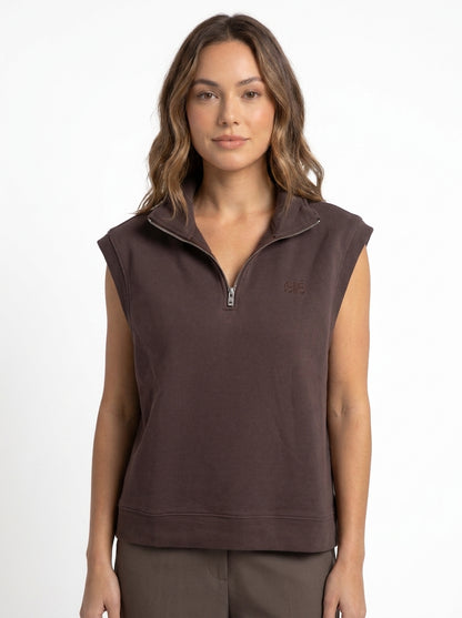 Pull sans manche marron Esme Studios taille M seconde main CoClo femmes