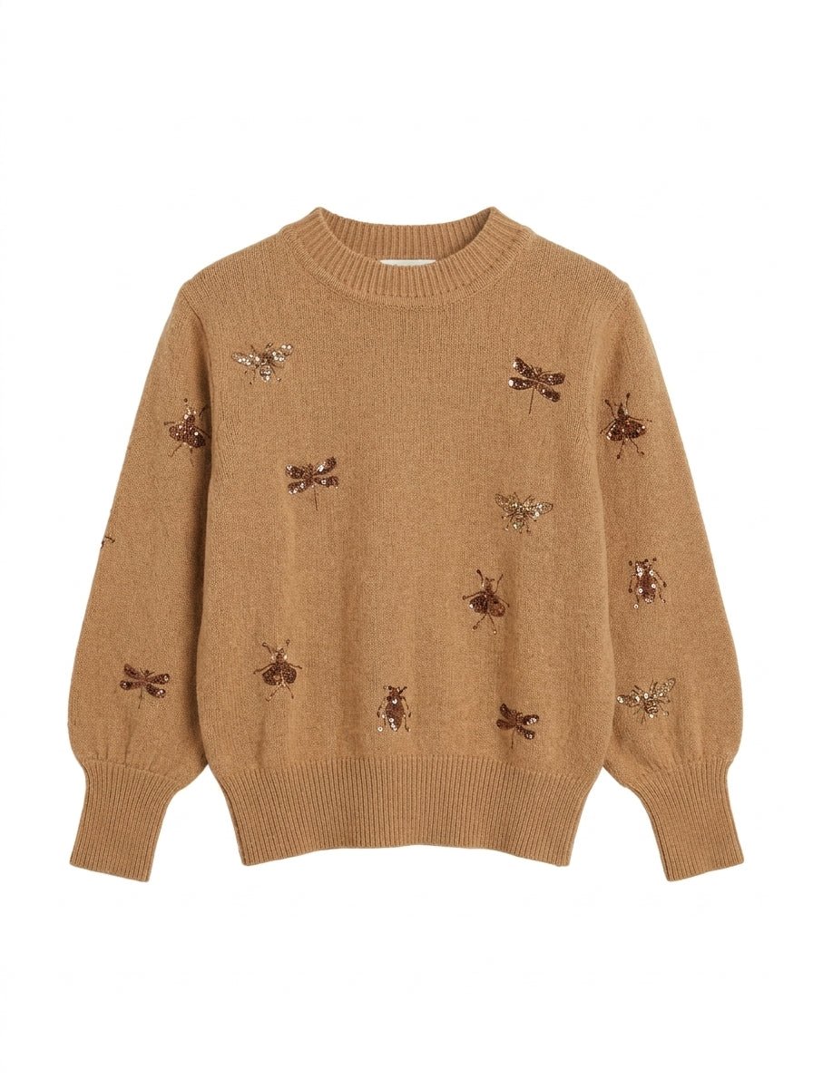 Pull taille 36 beige imprime Dona Dura Seconde main CoClo Femmes