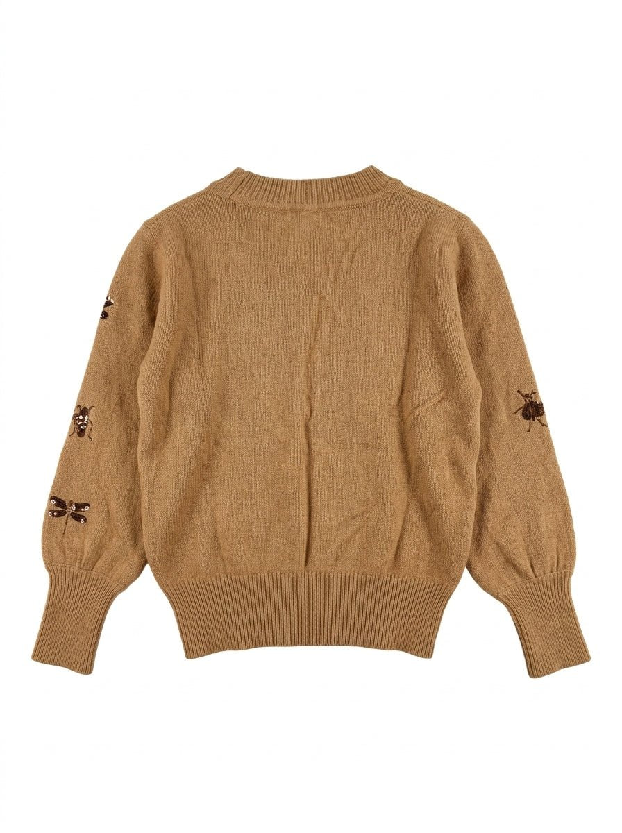 Pull taille 36 beige imprime Dona Dura Seconde main CoClo Femmes