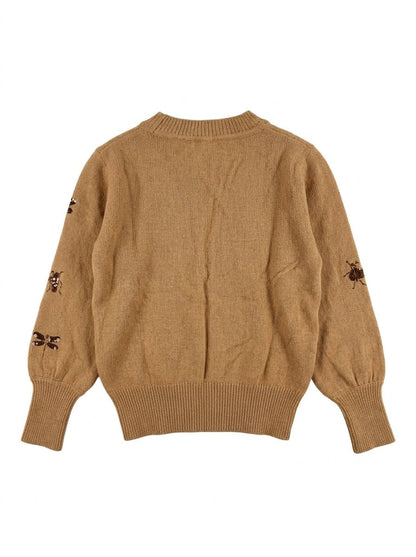 Pull taille 36 beige imprime Dona Dura Seconde main CoClo Femmes