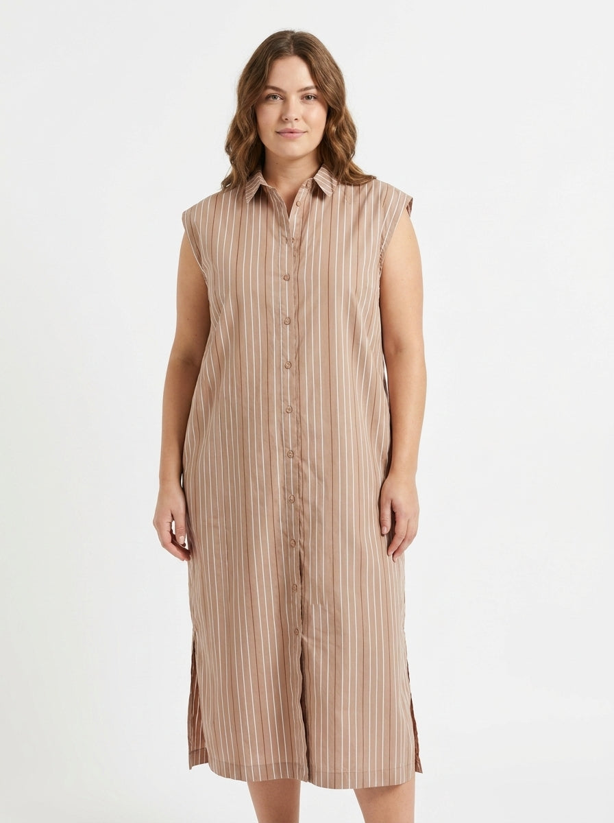 Robe beige rayure Esme Studios taille M/L Seconde main CoClo Femmes