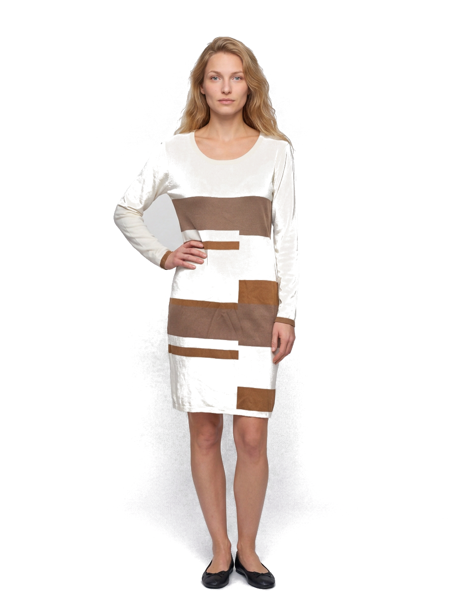 Robe blanc et beige taille 36 Donna Dura Seconde main CoClo Femmes