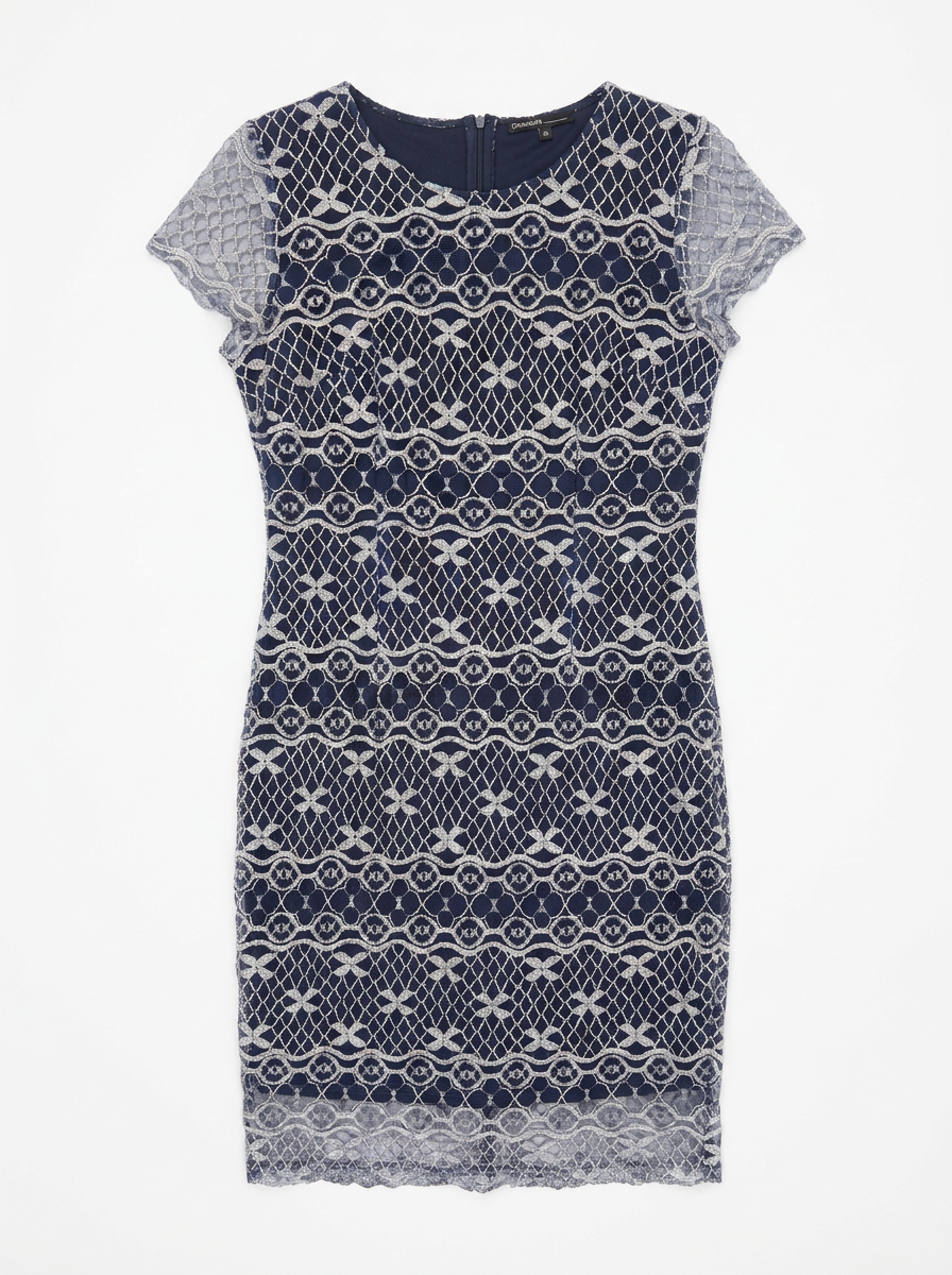 Robe dentelle bleu taille 36 Dona Dura Seconde main CoClo Femmes