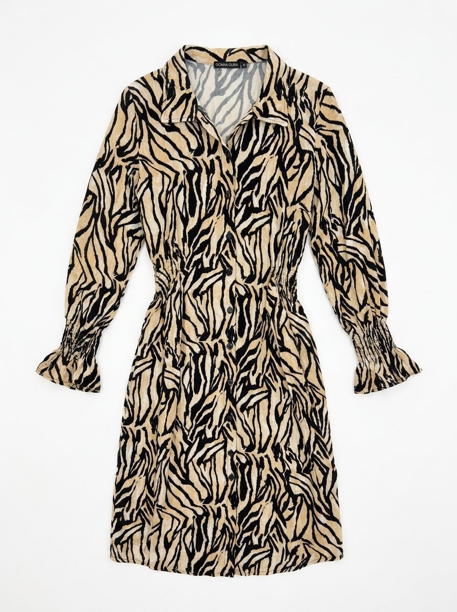 Robe jaune et noir taille 38 Dona Dura Seconde main CoClo Femmes