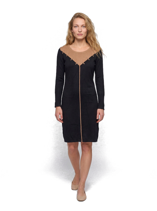 Robe noir et beige taille 36 Seconde main CoClo Femmes