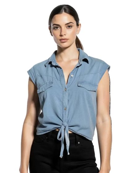 T-shirt Bleu Denim Taille S Tierra di Siena CoClo Seconde main Femmes