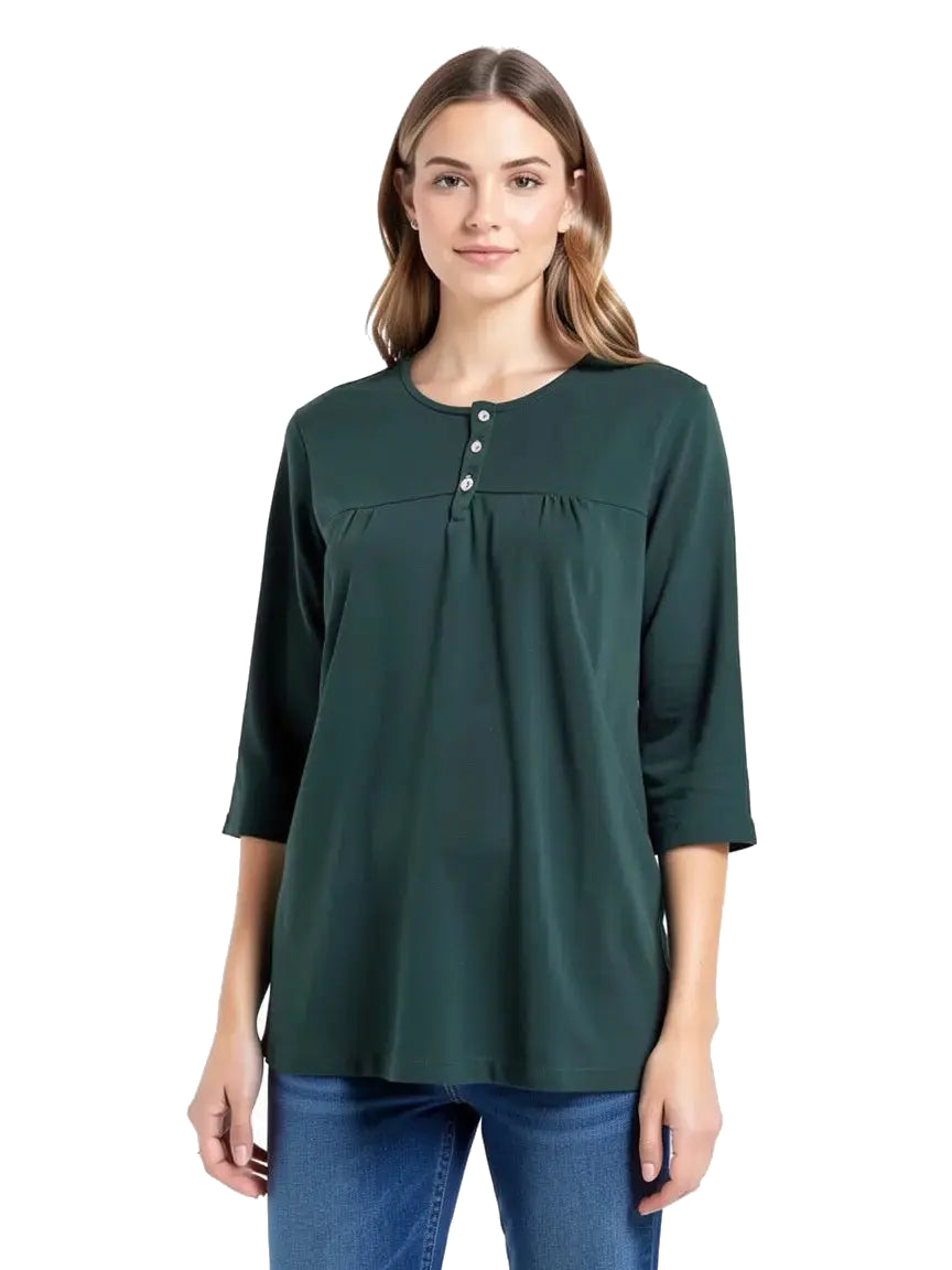 T-shirt Vert Bouteille Taille 2/M Bellerose Seconde main CoClo Femmes