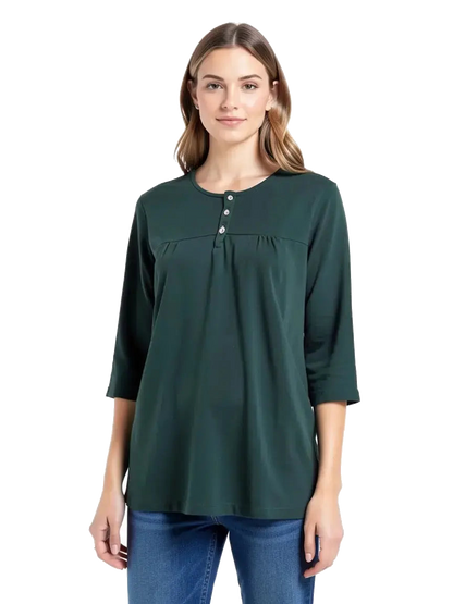 T-shirt Vert Bouteille Taille 2/M Bellerose Seconde main CoClo Femmes