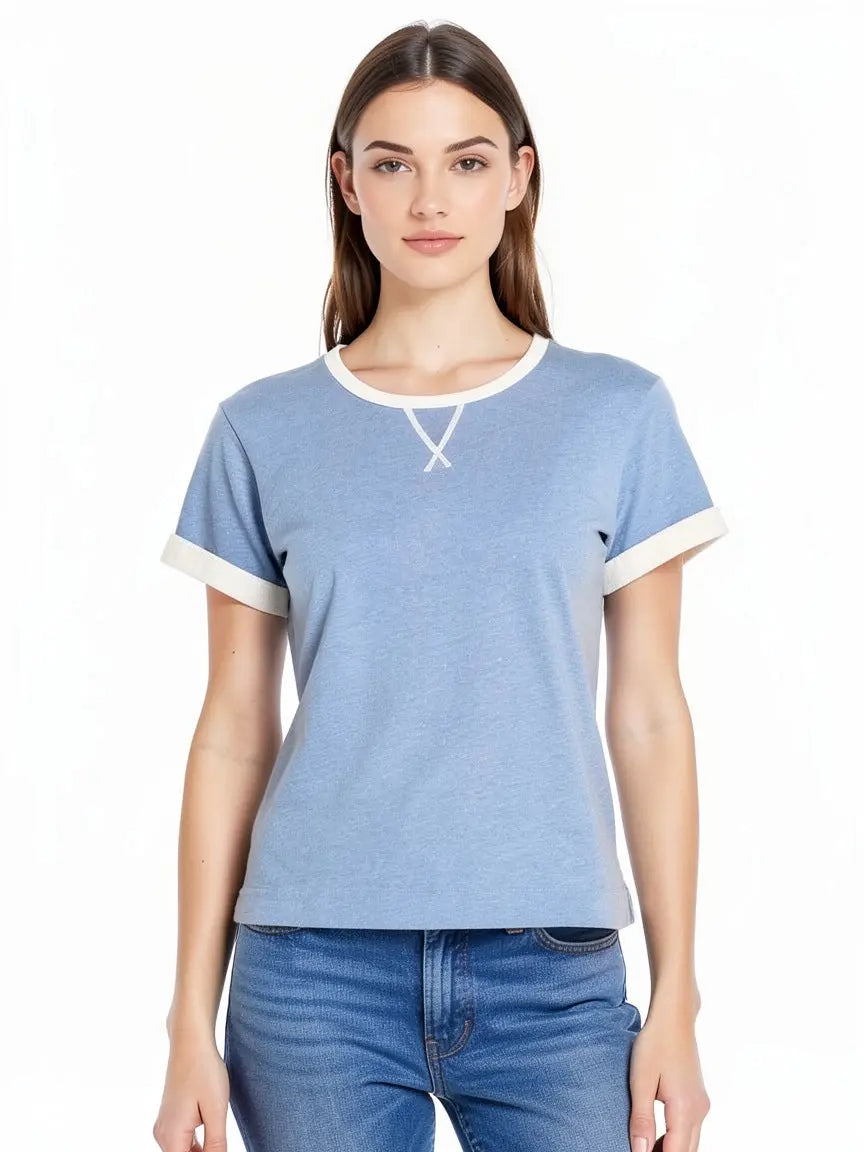 T-shirt bleu taille S Cyrillus seconde main femme