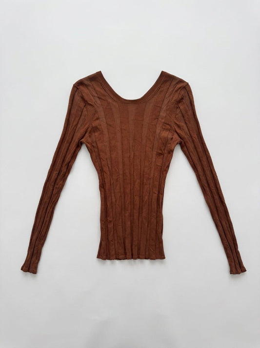 Top marron taille 2 Sandro Seconde main CoClo Femmes